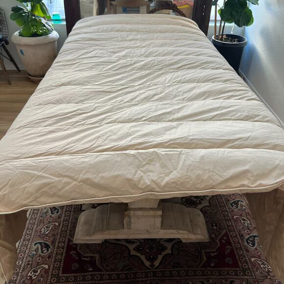 Seventh Heaven USA Duvet Insert Down Full Queen Tan 100% Cotton Channel Stitch - Picture 4 of 14